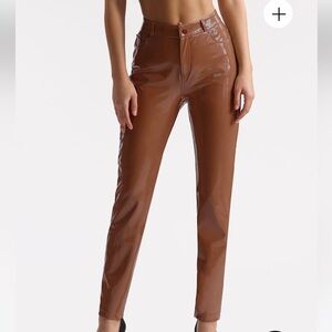 Commando Faux Patent Leather, straight leg Five Pocket Pant